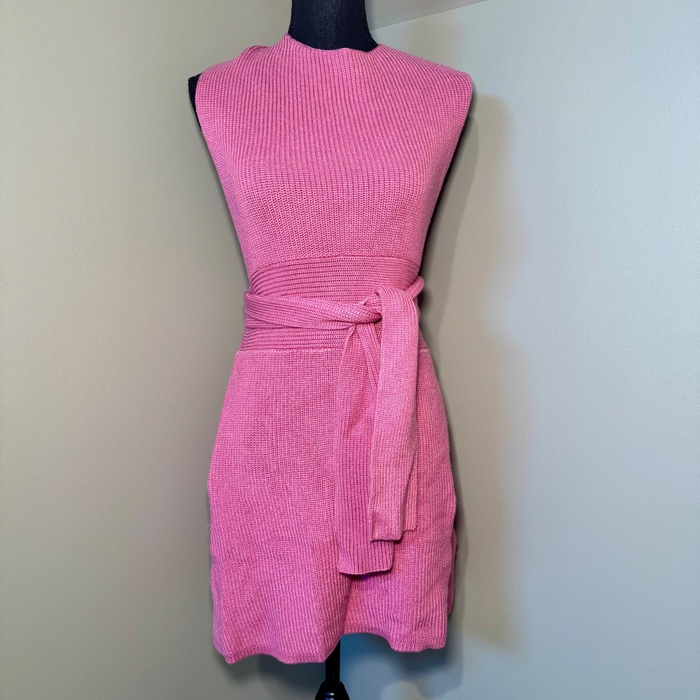 Free People FP Beach Convertible Knit Sweater Dress Orchid Size L Halter‎ Neck
